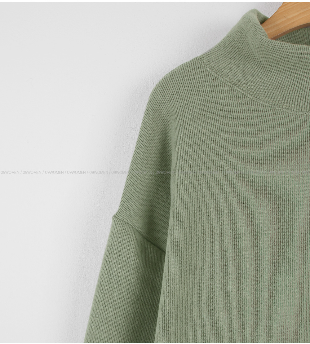 Contrast color pile sweater_BDHL5562