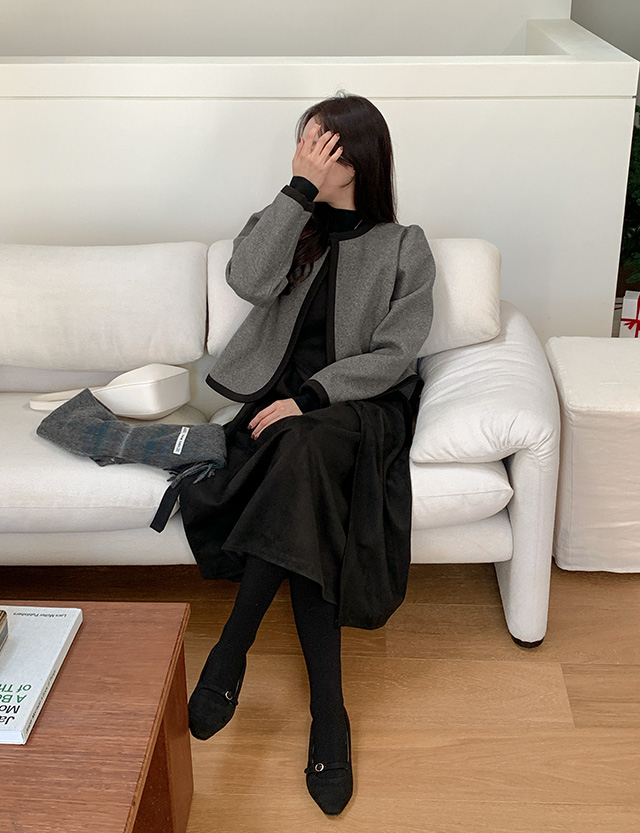 [루하르 라운드 배색 자켓 78821]