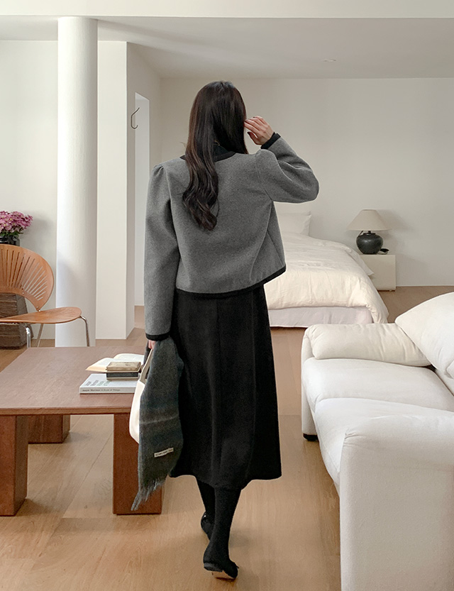 [루하르 라운드 배색 자켓 78821]
